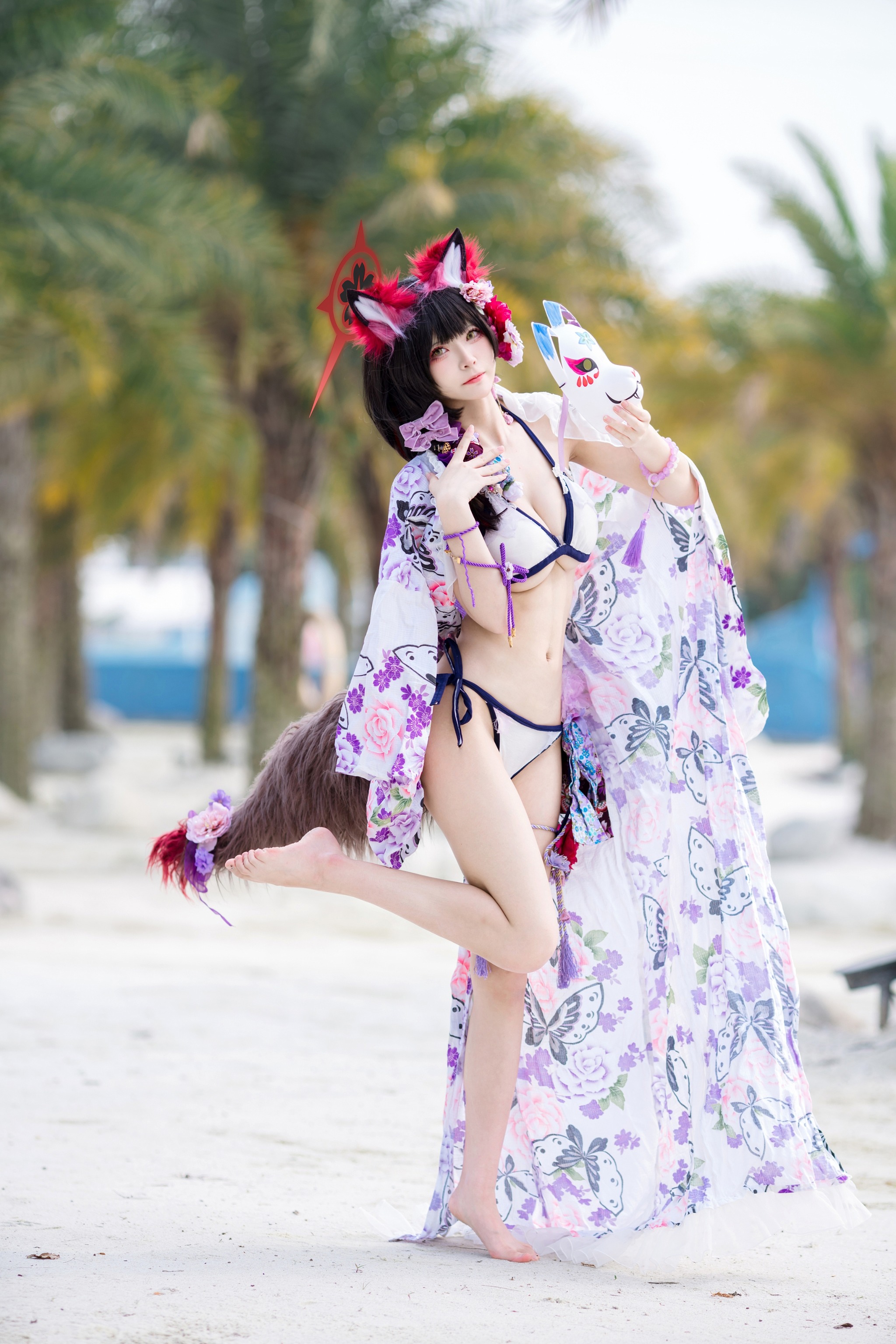 图片[1]-九柒喵 – NO.029 狐坂若藻水着 [23P]-XikXak
